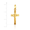 złota zawieszka krzyżyk z wizerunkiem Jezusa Chrystusa